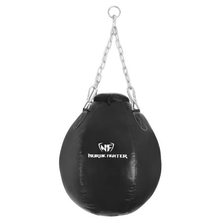 NF Wrecking Ball Type 1 är en 30 kg tung träningssäck med rundad form för uppercuts, krokar, kroppsslag och knän.