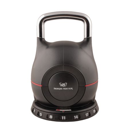 Svart ställbar kettelbell 20 kg från Nordic Fighter