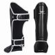 Svarta benskydd NF Thai Shin Instep Black Type 1 i äkta läder